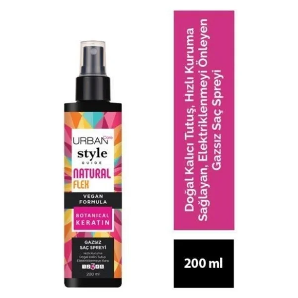 Urban Care Style Guide Natural Flex Gazsız 200 Ml Saç Spreyi - Görsel 5