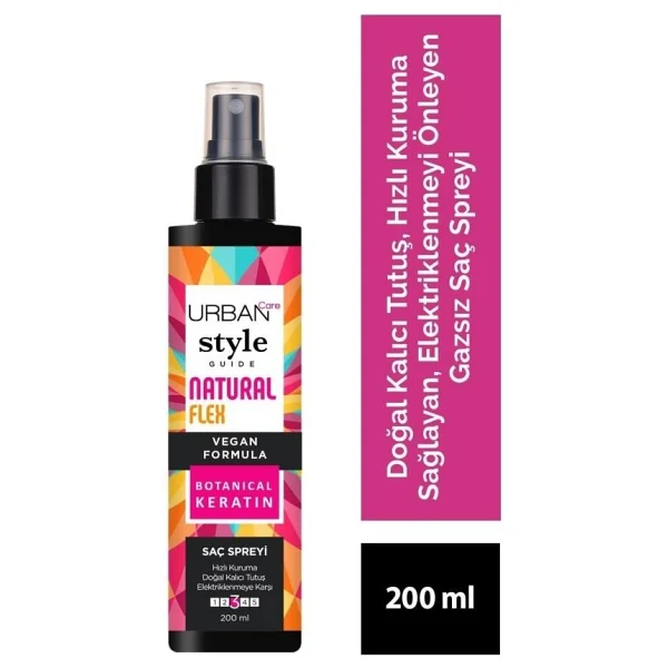 Urban Care Style Guide Natural Flex Gazsız 200 Ml Saç Spreyi - Görsel 7