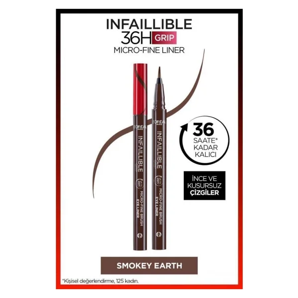 L'oreal Paris Infaillible 36h Grip Micro Fine Eyeliner 02 Smokey Earth - Görsel 7
