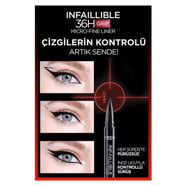 L'oreal Paris Infaillible 36h Grip Micro Fine Eyeliner 02 Smokey Earth - Görsel 9