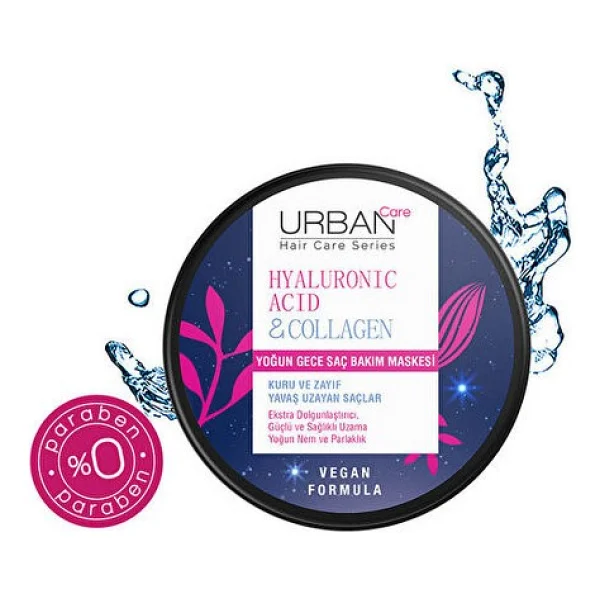 Urban Care Hyaluronic Acid & Collagen Yoğun Gece Saç Bakım Maskesi 230 Ml - Görsel 5