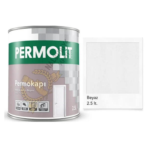 Permolit Amerikan Panel Kapı Boyası Beyaz Sentetik 2,5 Lt Permolit - Görsel 8