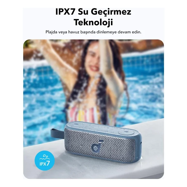 Anker Soundcore Motion 100 Mavi Bluetooth Hoparlör - Görsel 6