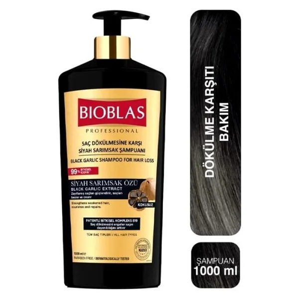 Bioblas Siyah Sarımsaklı 1000 Ml Saç Dökülmesine Karşı Şampuan - Görsel 10
