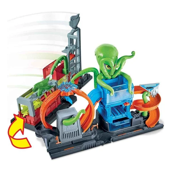 Hot Wheels Dev Ahtapot İle Araba Yıkama Oyun Seti Gtt96 - Görsel 3