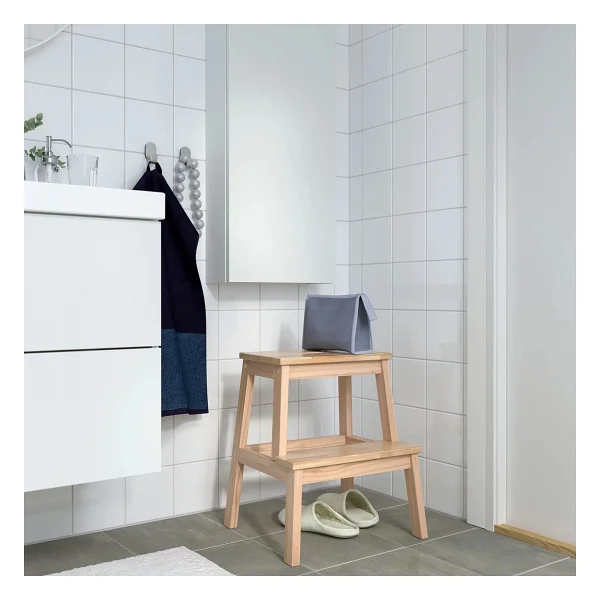 Ikea Bekvam Basamak Ahşap Tabure Mutfak Basamağı Bekvam Tabure - Naturel Ahşap - Görsel 2