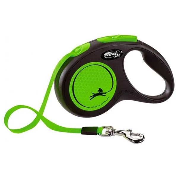 Flexi New Neon 5 M Small Şerit Yeşil Otomatik Köpek Gezdirme Tasması - Görsel 3