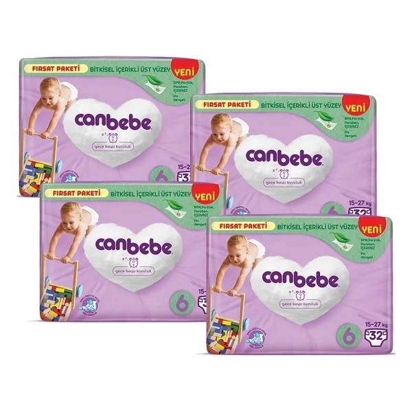 Canbebe 6 Numara Extra Large 32'li 4 Adet Bebek Bezi - Görsel 2