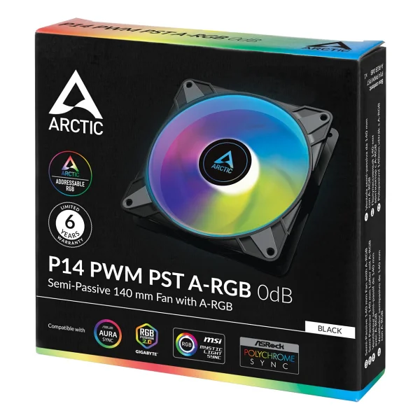 Arctic P14 Pwm Pst Argb Acfan00239a Siyah 14 Cm Kasa Fanı - Görsel 6