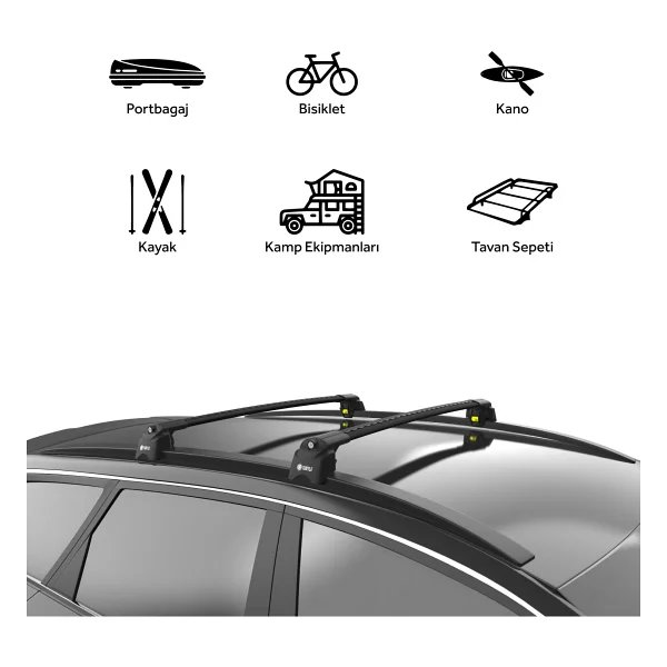 Turtle Suzuki Sx4 S-Cross 2022-2025 Ara Atkı Air2 Siyah - Görsel 2