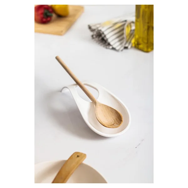 Ew's Kitchenware Akrilik Beyaz Tezgah Üstü Kirli Kaşıklık & Kepçe Altlığı - Görsel 2