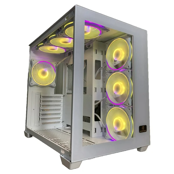 Gameforce Liquid Beyaz 7x120 RGB Fanlı ATX Oyuncu Kasası - Görsel 6