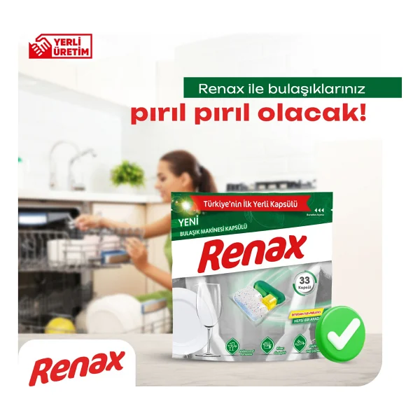 Renax Hepsi Bir Arada Bulaşık Makinesi Tableti 10'lu - Görsel 4