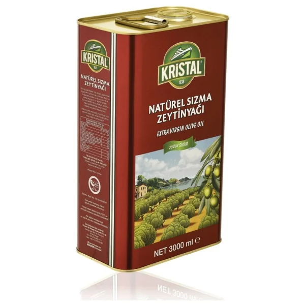 Kristal Dolgun Güçlü Natürel Sızma Zeytinyağı 3 Lt - Görsel 2