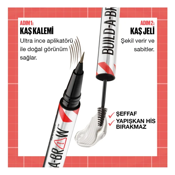 Maybelline New York Build A Brow 2 İn 1 Soft Brown Kaş Kalemi Ve Jeli - Görsel 4