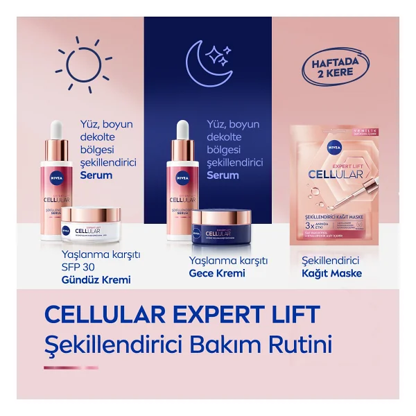 Nivea Cellular Expert Lift Gelişmiş Yaşlanma Karşıtı 50 Ml Gece Kremi - Görsel 6
