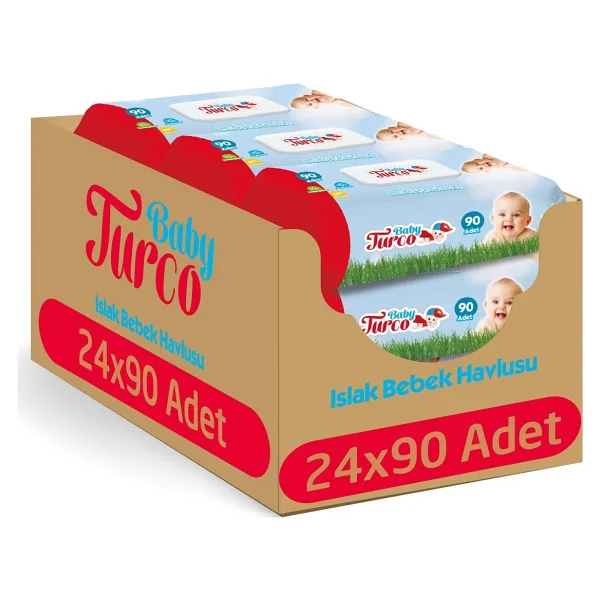 Baby Turco Klasik 90 Yaprak 24'lü Paket Islak Havlu Mendil - Görsel 6