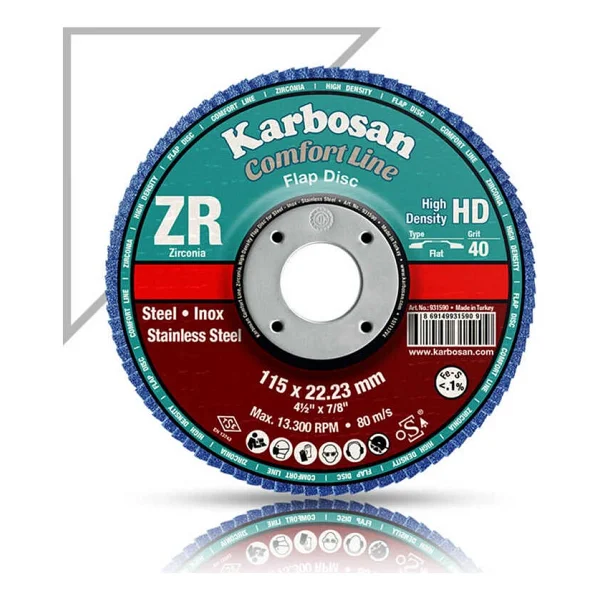 Karbosan 180x22x60 Kum Flap Disk Zr - Görsel 6