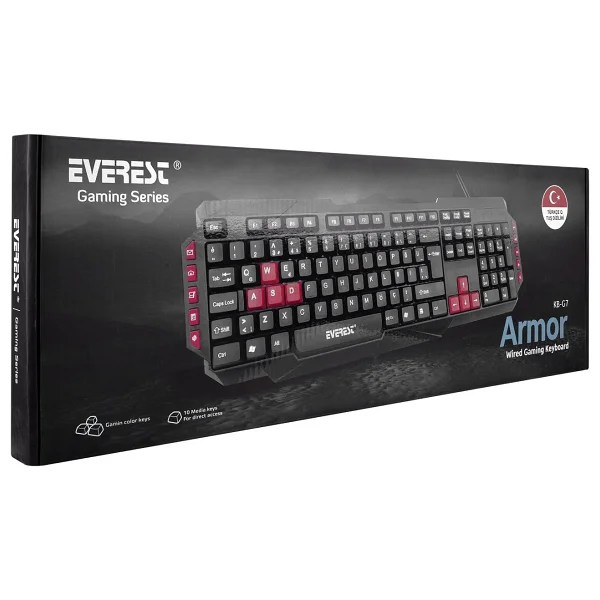 Everest Armor Kb-G7 Kablolu Oyuncu Klavyesi - Görsel 10