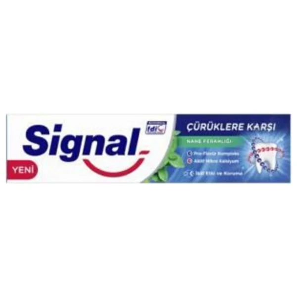 Signal Çürüklere Karşı Nane Ferahlığı 100 Ml 12 Adet Florürlü Diş Macunu - Görsel 3