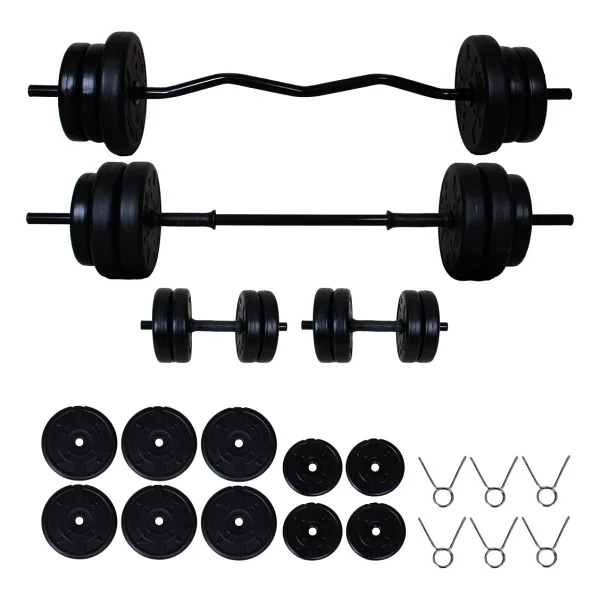 Dambıl 38 Kg Z Barlı Ve Düz Barlı Dambıl Halter Seti - Görsel 6