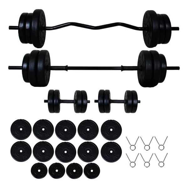 Dambıl 38 Kg Z Barlı Ve Düz Barlı Dambıl Halter Seti - Görsel 5