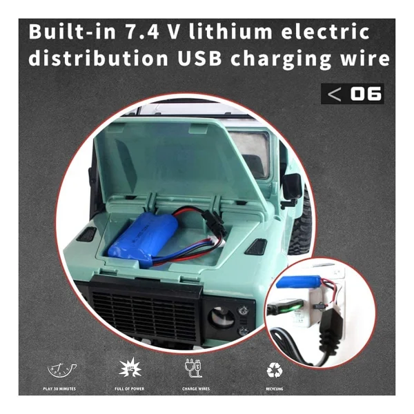 Gepettoys Rock Crawler 1/12 4wd 2.4g Uzaktan Kumanda Yüksek Hızlı Off Road Kamyon Rc Araba LED 4 X 4 - Görsel 4