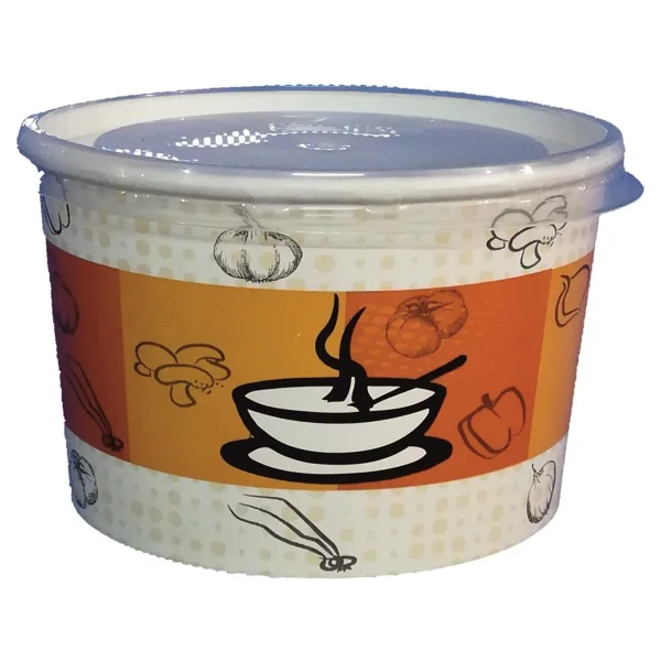 Azracup Karton Çorba Kasesi 16 Oz Kapaklı 500'lü - Görsel 2