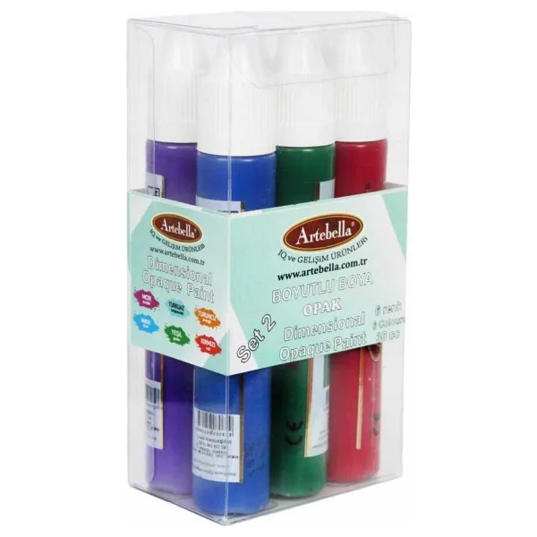 Artebella Boyutlu Boya Opak 6'lı Set Absbo001 - Görsel 3