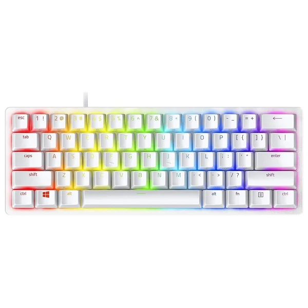 Razer Huntsman Mini Mercury Edition Us Layout RGB %60 Tkl Purple Switch Kablolu Mekanik Oyuncu Klavyesi - Görsel 4