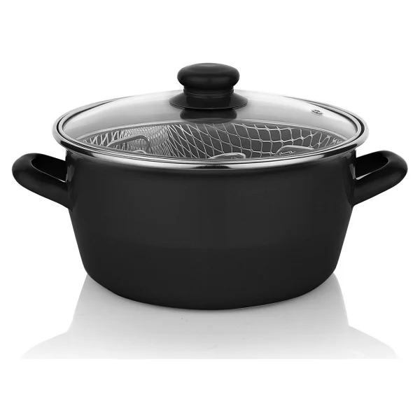 Schafer Fry Çıtır Siyah 22 Cm Kızartma Tenceresi - Görsel 2