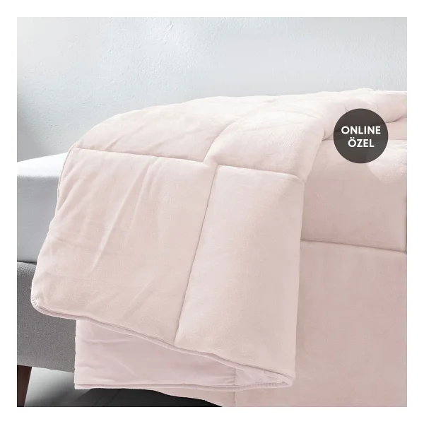 Yataş Macaron Pembe 195x215 Cm Welsoft Çift Kişilik Yorgan - Görsel 4