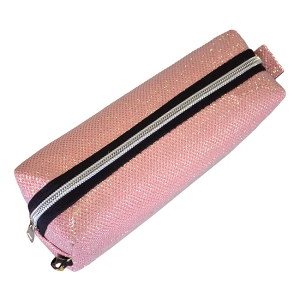 Yuga Makyaj Çantası Simli Açık Pembe - Görsel 3