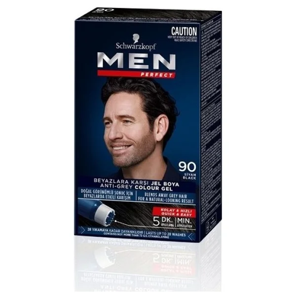 Men Perfect 90 Siyah 3 Adet Erkek Saç Boyası - Görsel 6