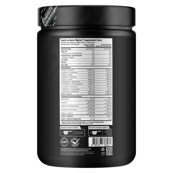 Kingsize Nutrition Loaded Ultra Amino 990 Gr - Görsel 2