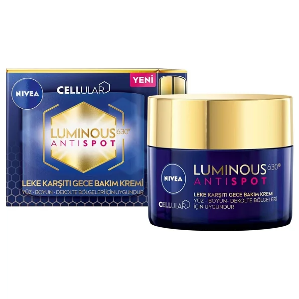 Nivea Luminous 630 Leke Karşıtı Gece Yüz Bakım Kremi 50 Ml - Görsel 7