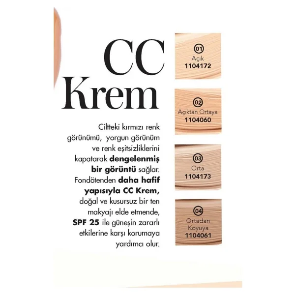 Farmasi All In One Spf 25 03 Medium 50 Ml Cc Krem - Görsel 2