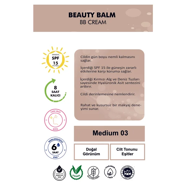 Farmasi 03 Medium Spf 15 30 Ml Bb Krem - Görsel 3