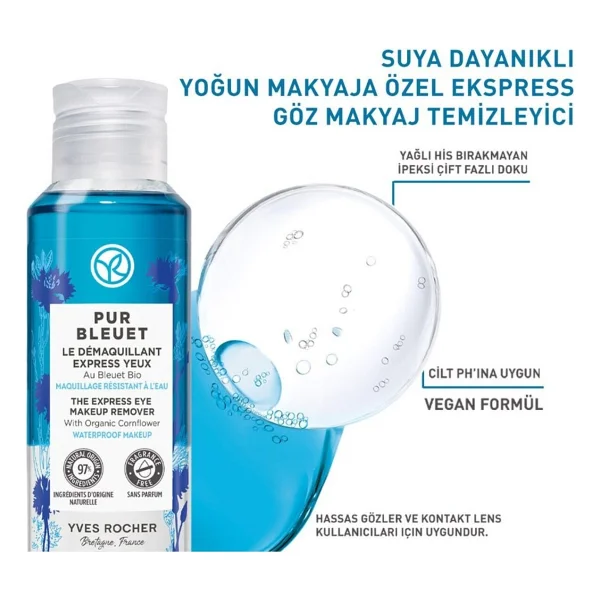 Yves Rocher Pur Bleuet 200 Ml Göz Makyaj Temizleme Suyu - Görsel 2