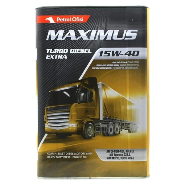 Petrol Ofisi Maximus Turbo Diesel Extra 15w-40 18 Lt Motor Yağı - Görsel 2