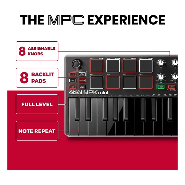 Akai Mpk Mini Mkıı Siyah Midi Klavye - Görsel 4