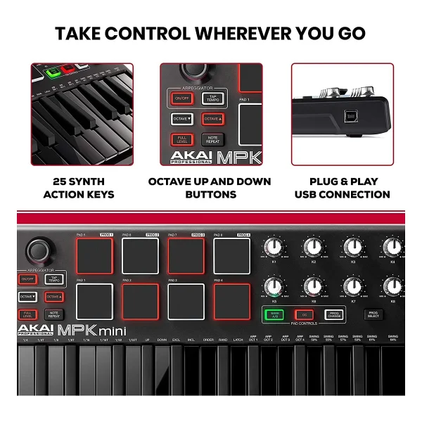 Akai Mpk Mini Mkıı Siyah Midi Klavye - Görsel 5
