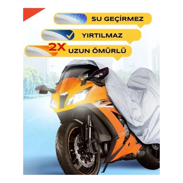 Honda Valkyrie F6c Gri Motosiklet Brandası Premium Kalite - Görsel 4