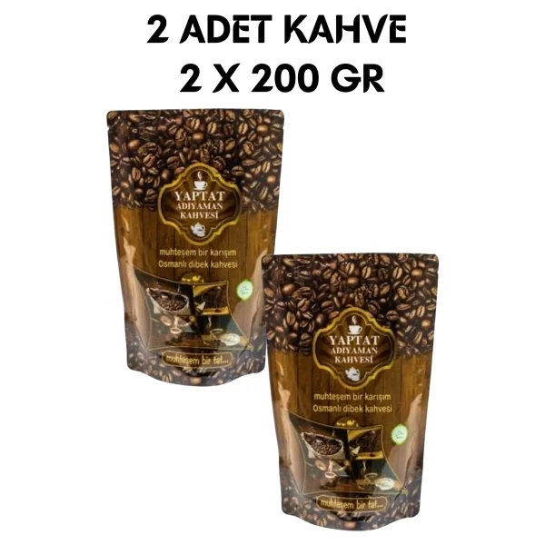 Yaptat Adıyaman Osmanlı Dibek Kahvesi 200 Gr 2 X 200 Gr - Öğütülmüş - Görsel 3