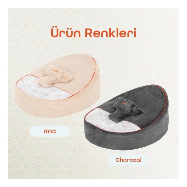 Gezenbebe Comfy Dolgulu Bebek Pufu Charcoal - Görsel 7