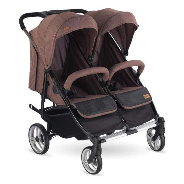 Babyhope BH-3077 City Twin İkiz Kahverengi Bebek Arabası - Görsel 2