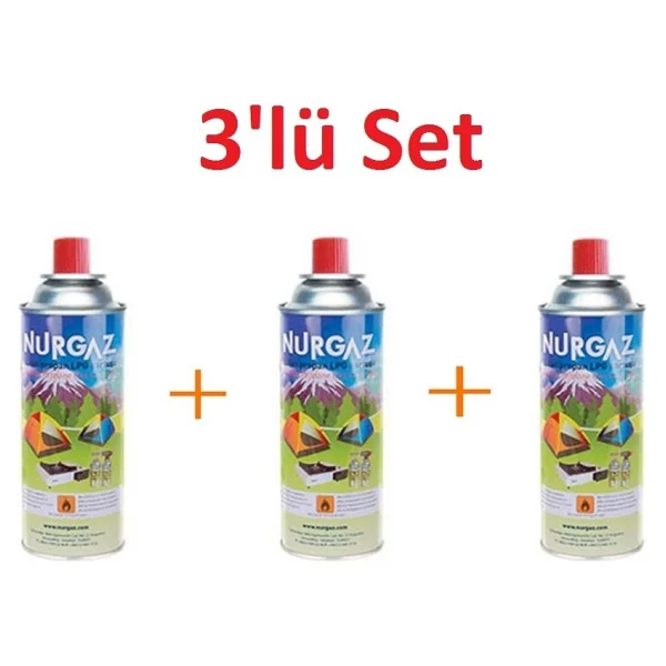 Nurgaz Ng-207 220 Gr 3 Adet Gaz Kartuşu - Görsel 2