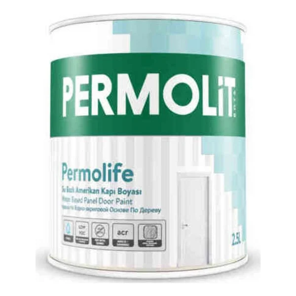 Permolit Permolife 2.5 Lt Beyaz Amerikan Kapı Boyası - Görsel 2