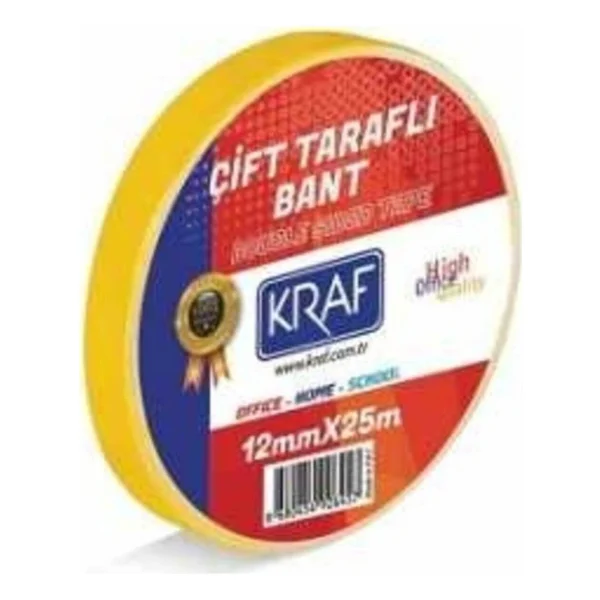 Kraf Çift Taraflı Bant 12 Mm X 25 Mt - Görsel 2