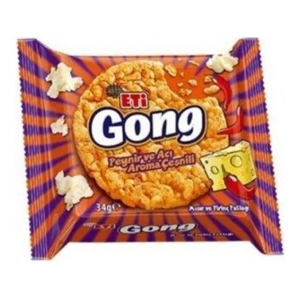 Eti Gong 34 Gr 18'li Paket Baharatlı Peynirli - Görsel 2